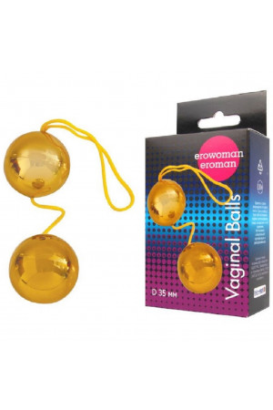 Вагинальные шарики Balls золотые d 3,5 см EE-10097Z