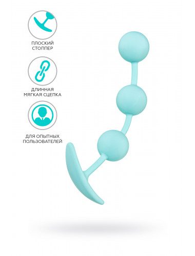 Анальная втулка todo triplex мятная 15 см