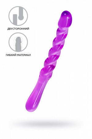 Двусторонний фаллоимитатор A-Toys Tanza фиолетовый 27,5 см 762009