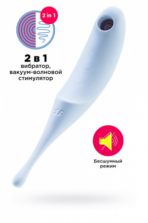 Вакуум-волновой бесконтактный стимулятор клитора Satisfyer Twirling Pro голубой J2018-306-1