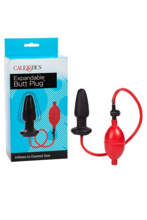 Анальная пробка-расширитель expandable butt plug черная 9,5 см