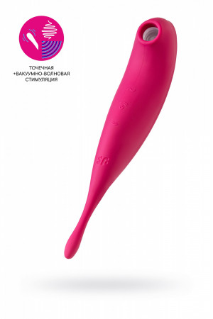 Вакуум-волновой бесконтактный стимулятор клитора Satisfyer Twirling Pro красный J2018-305-1