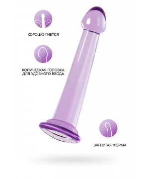 Нереалистичный фаллоимитатор jelly dildo фиолетовый 15,5 см