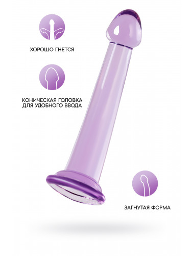 Нереалистичный фаллоимитатор jelly dildo фиолетовый 15,5 см