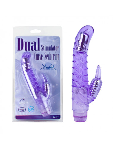 Вибратор dual stimulator curve seduction фиолетовый 18,5 см