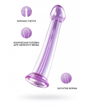 Нереалистичный фаллоимитатор jelly dildo фиолетовый 18 см