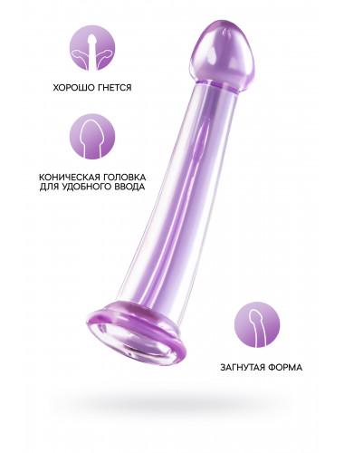 Нереалистичный фаллоимитатор jelly dildo фиолетовый 18 см