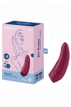 Вакуумно-волновой стимулятор satisfyer curvy 1+ с возможностью управления через приложение красный