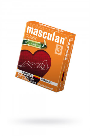 Презервативы Masculan Classic 3 с колечками и пупырышками 3 шт 302