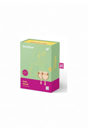 Набор менструальных чаш satisfyer feel good menstrual cup оранжевый 2 шт