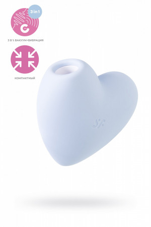 Вакуум-волновой бесконтактный стимулятор клитора Satisfyer Cutie Heart голубой J2018-276-2