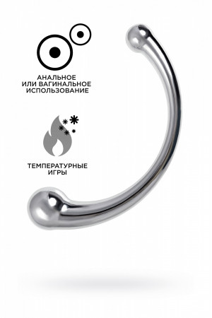 Металлический фаллоимитатор Toyfa серебристый 21 см 717182-S