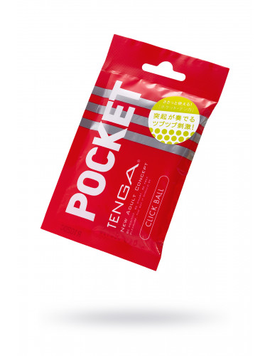 Одноразовый мастурбатор tenga pocket click ball красный