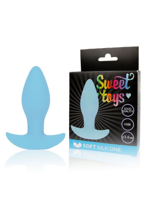 Анальная втулка Sweet Toys с вибрацией голубая 8,5 см ST-40178-12