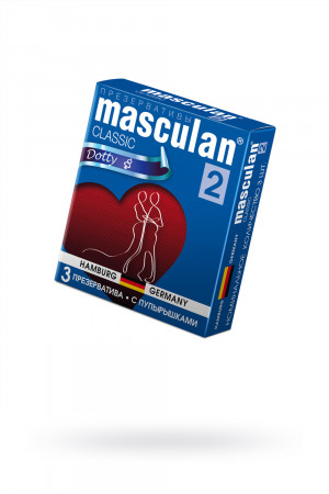 Презервативы Masculan Classic Dotty с пупырышками 3 шт 301