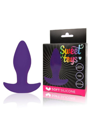 Анальная втулка Sweet Toys с вибрацией фиолетовая 8,5 см ST-40178-5