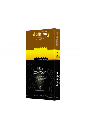 Презервативы domino nice contour с рифленой поверхностью 6 шт