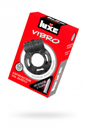 Виброкольцо африканский эль дьябло + презерватив luxe vibro 1 шт